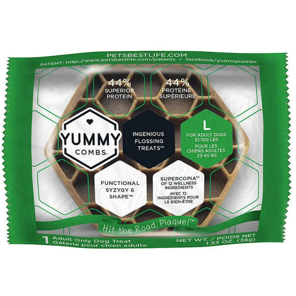 Yummy Combs Treats with Real Chicken, Large, Individually Wrapped, 1 count