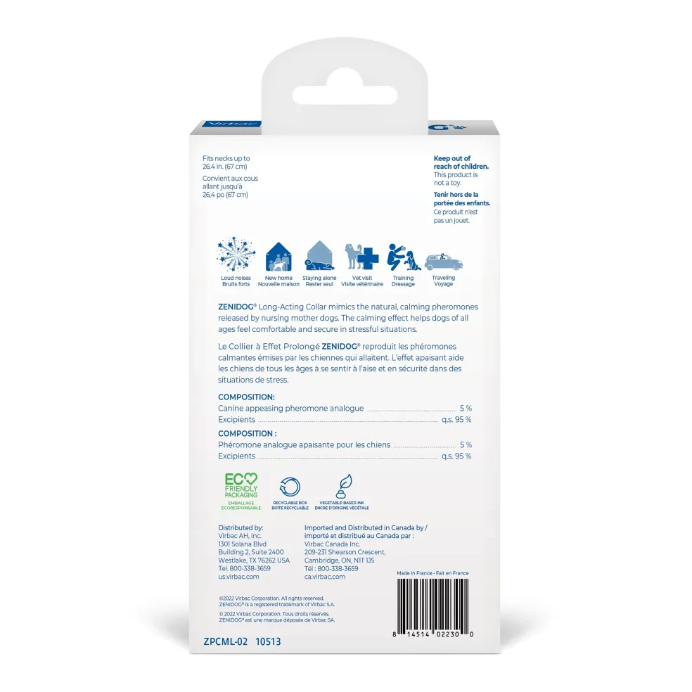 ZENIDOG Calming Collar for Dogs- Medium/Large (22-110 lbs)