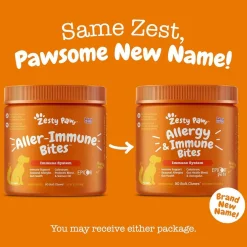 Zesty Paws Allergy& Immune Bites Lamb Flavored Chews for Dogs (90 ct)