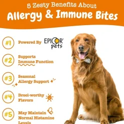 Zesty Paws Allergy& Immune Bites Lamb Flavored Chews for Dogs (90 ct)