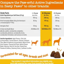 Zesty Paws Allergy & Immune Bites Peanut Butter Flavored Chews for Dogs (90ct)