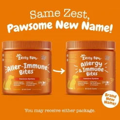 Zesty Paws Allergy & Immune Bites Peanut Butter Flavored Chews for Dogs (90ct)