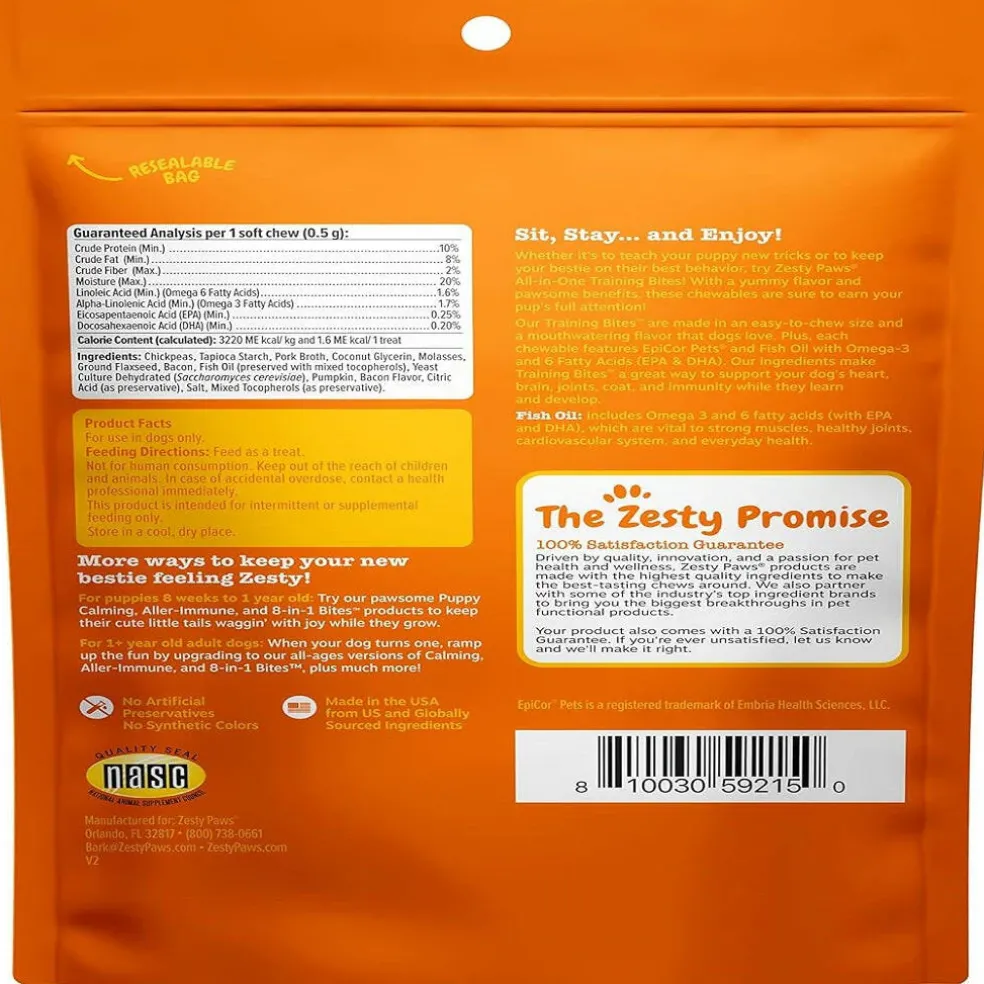 Zesty paws All-in-One Bacon Flavored Multivitamin Training Bites for Dogs (8 oz)