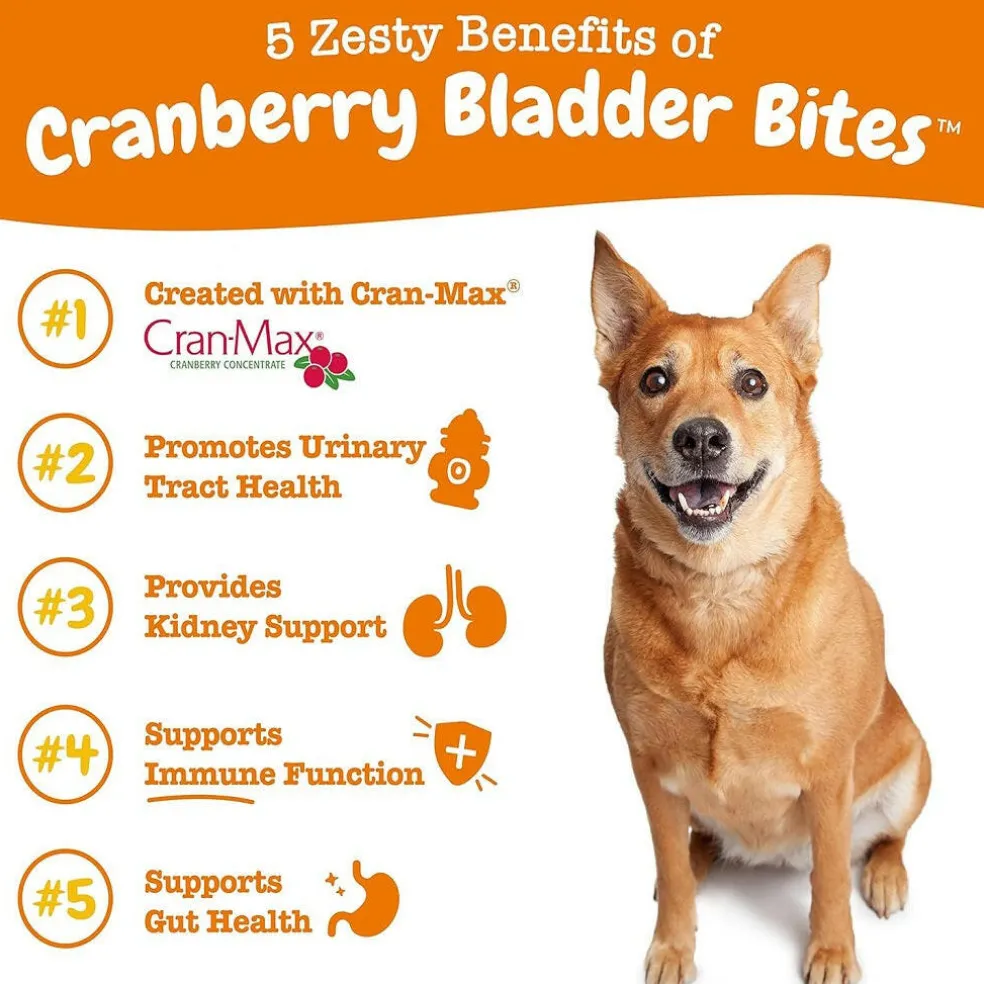 Zesty Paws Cranberry Bladder Bites Bacon Flavored Chews for Dogs (90 ct)
