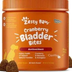Zesty Paws Cranberry Bladder Bites Chicken Flavor Chews for Dogs (90 ct)