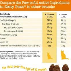 Zesty Paws Hairball Bites Salmon Flavored Chews for Cats (60 ct)