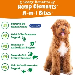 Zesty Paws Hemp Elements 8-in-1 Multifunctional Chicken Flavored Chews for Dogs (90 ct)