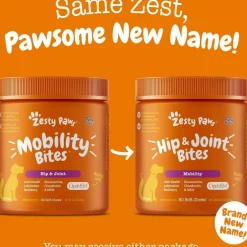 Zesty Paws Hip & Joint Mobility Bites Duck Flavored Chews for Dogs (90 ct)