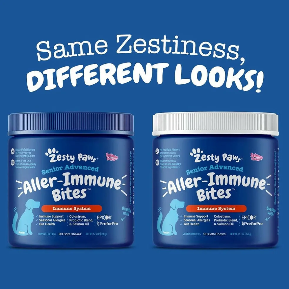 Zesty Paws Senior Advanced Aller-Immune Salmon Flavored Chews for Dogs (90 ct)