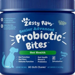 Zesty Paws Senior Advanced Probiotic Bites Chicken Flavored Chews for Dogs (90 ct)