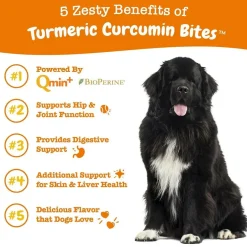 Zesty Paws Turmeric Curcumin Bites Duck Flavored Chews for Dog (90 ct)