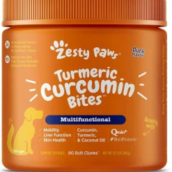 Zesty Paws Turmeric Curcumin Bites Duck Flavored Chews for Dog (90 ct)