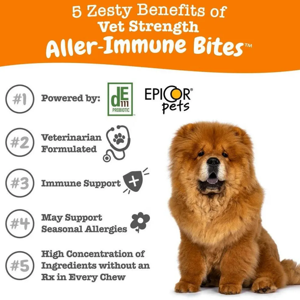 Zesty Paws Vet Strength Aller-Immune Bites Smoked Cheese Flavored Immune Support Chews for Dogs (90 ct)