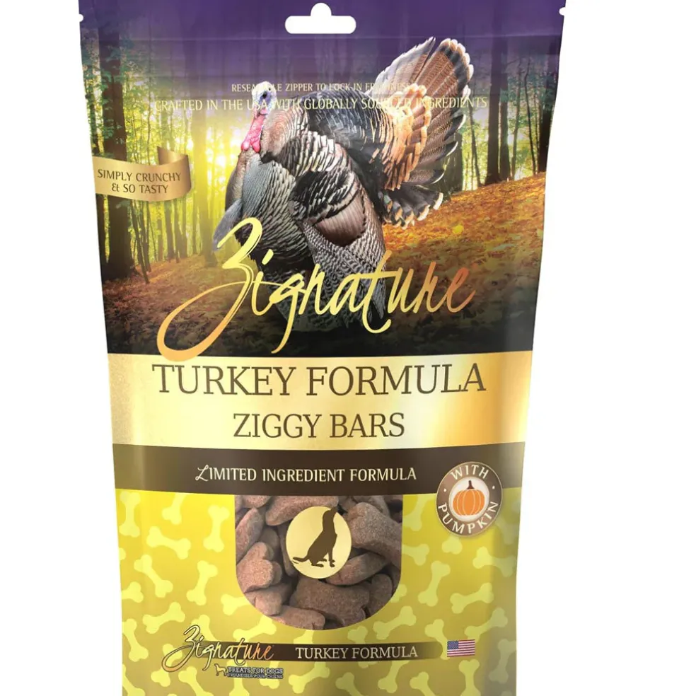 Zignature Turkey Formula Ziggy Bars with Pumpkin Dog Treats, 12-oz