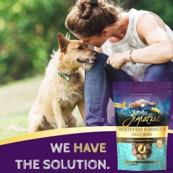 Zignature Whitefish Formula Ziggy Bars with Pumpkin Dog Treats, 12-oz