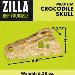 Zilla Rapid Sense UV Detecting Decor Crocodile Skull, Medium