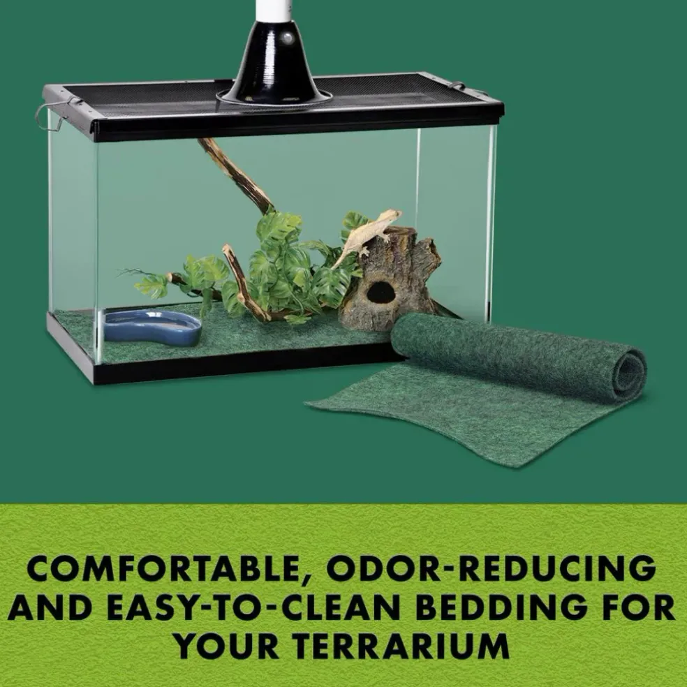 Zilla Reptile Terrarium Bedding Substrate Floor Liner- Green