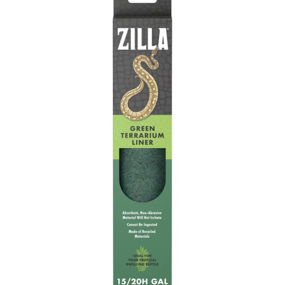 Zilla Reptile Terrarium Bedding Substrate Floor Liner- Green