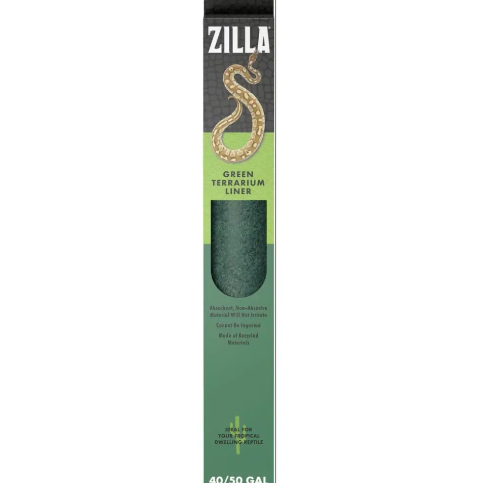 Zilla Reptile Terrarium Bedding Substrate Floor Liner- Green