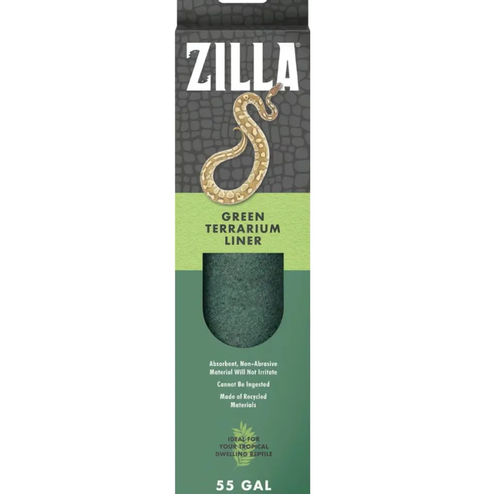 Zilla Reptile Terrarium Bedding Substrate Floor Liner- Green