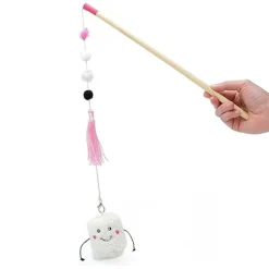 ZippyClaws Marshmallow ZippyStick Interactive Cat Toy Wand