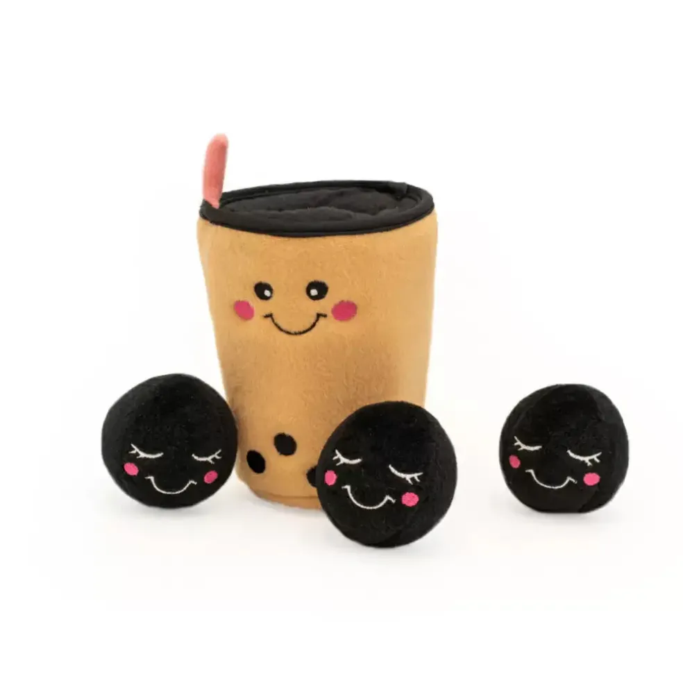 Zippy Paws Boba Milk Tea Plush Dog Toys
