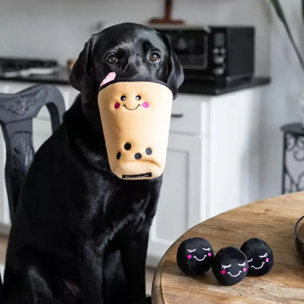 Zippy Paws Boba Milk Tea Plush Dog Toys