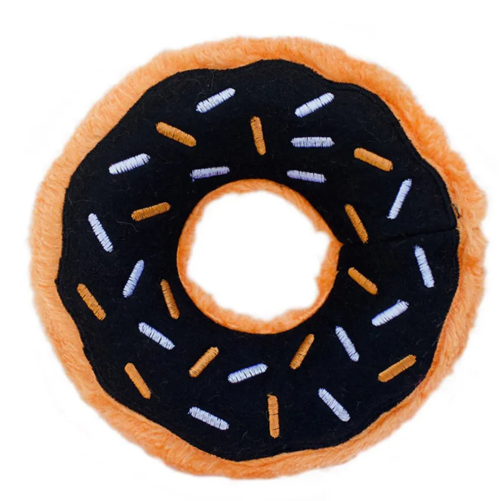 Zippypaws Donutz Pumpkin Spice Squeker Plush Toy For Dogs