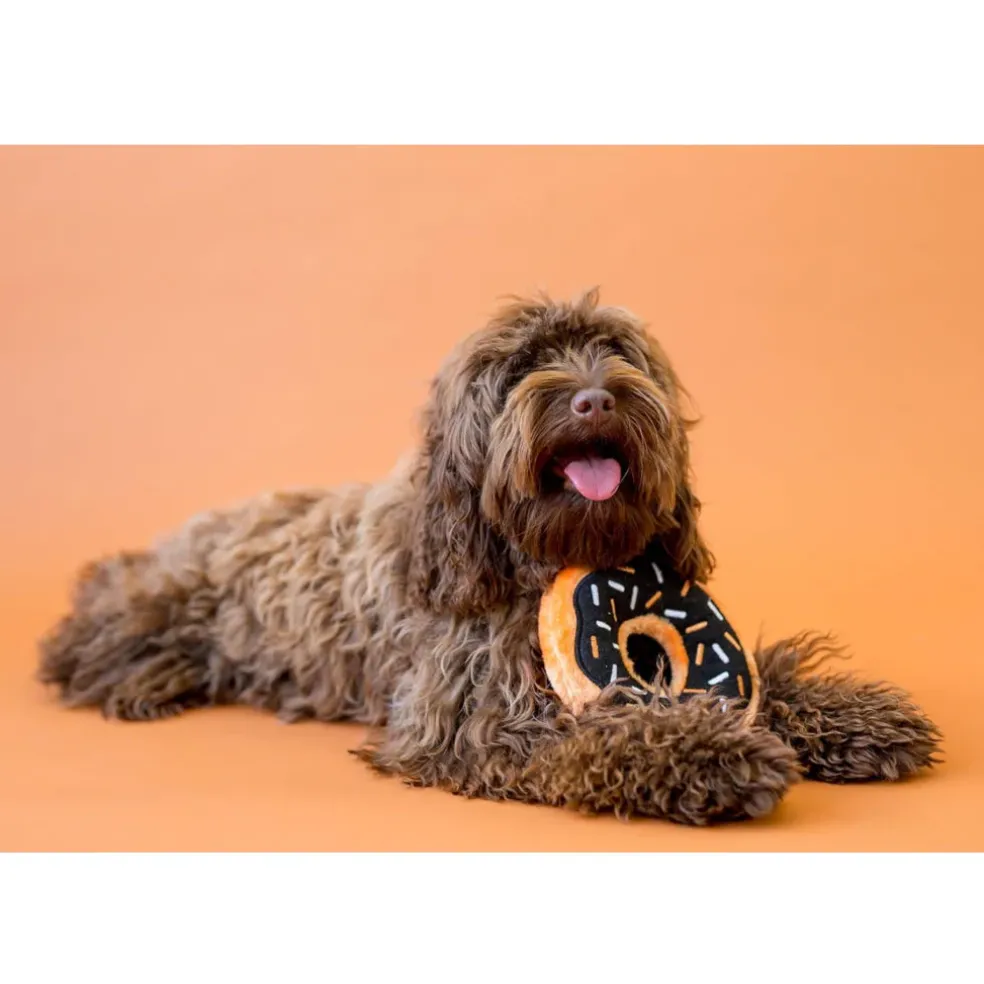 Zippypaws Donutz Pumpkin Spice Squeker Plush Toy For Dogs