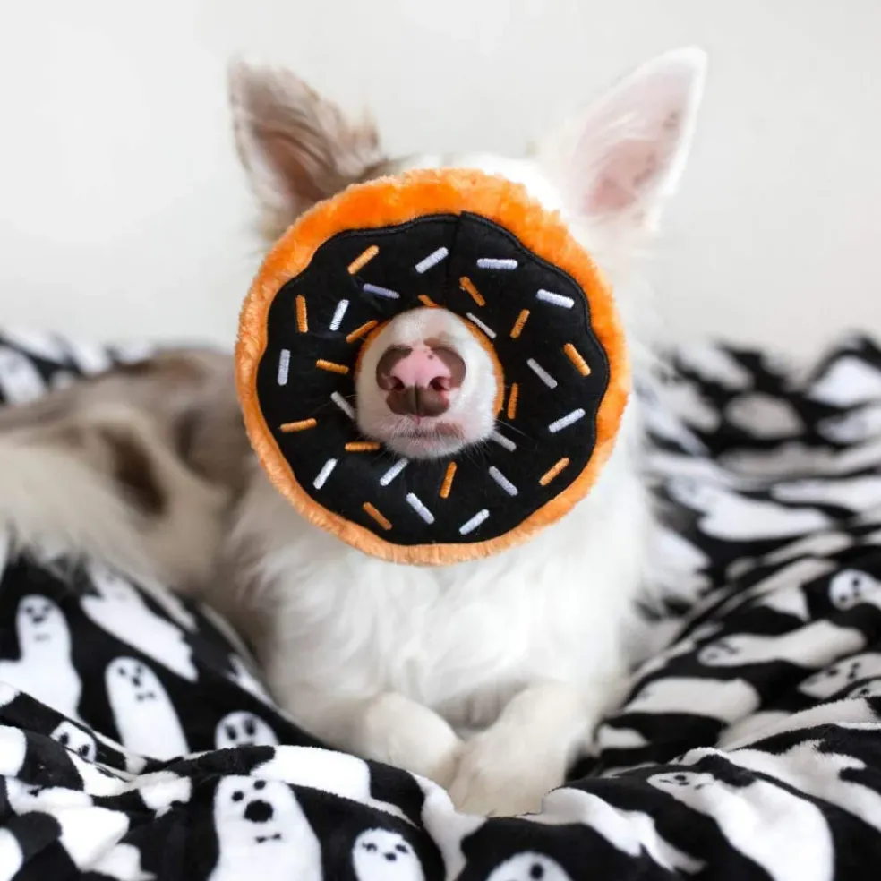 Zippypaws Donutz Pumpkin Spice Squeker Plush Toy For Dogs