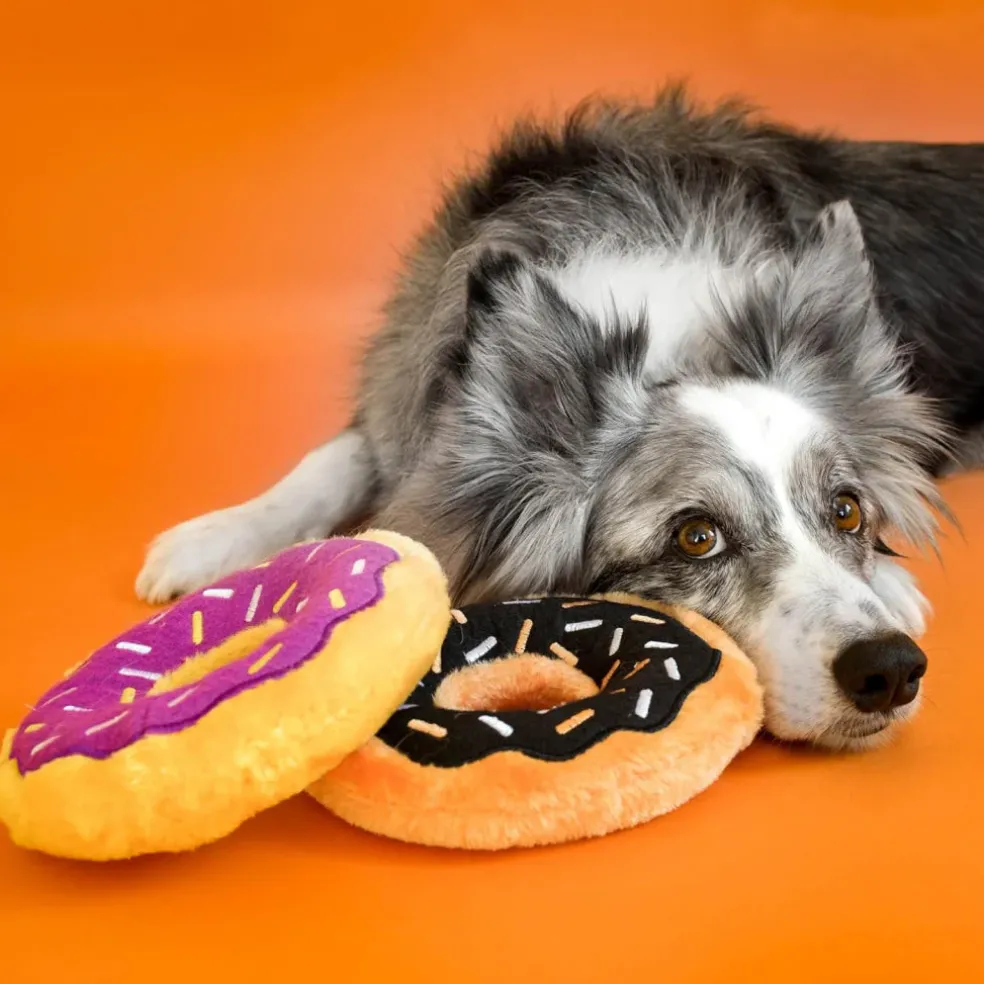 Zippypaws Donutz Pumpkin Spice Squeker Plush Toy For Dogs