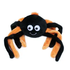 ZippyPaws Grunterz Dog Toy, Orange Spider