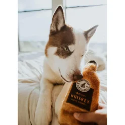 Zippy Paws Happy Hour Crusherz Bottle Themed Crunchy Water Bottle Whiskey