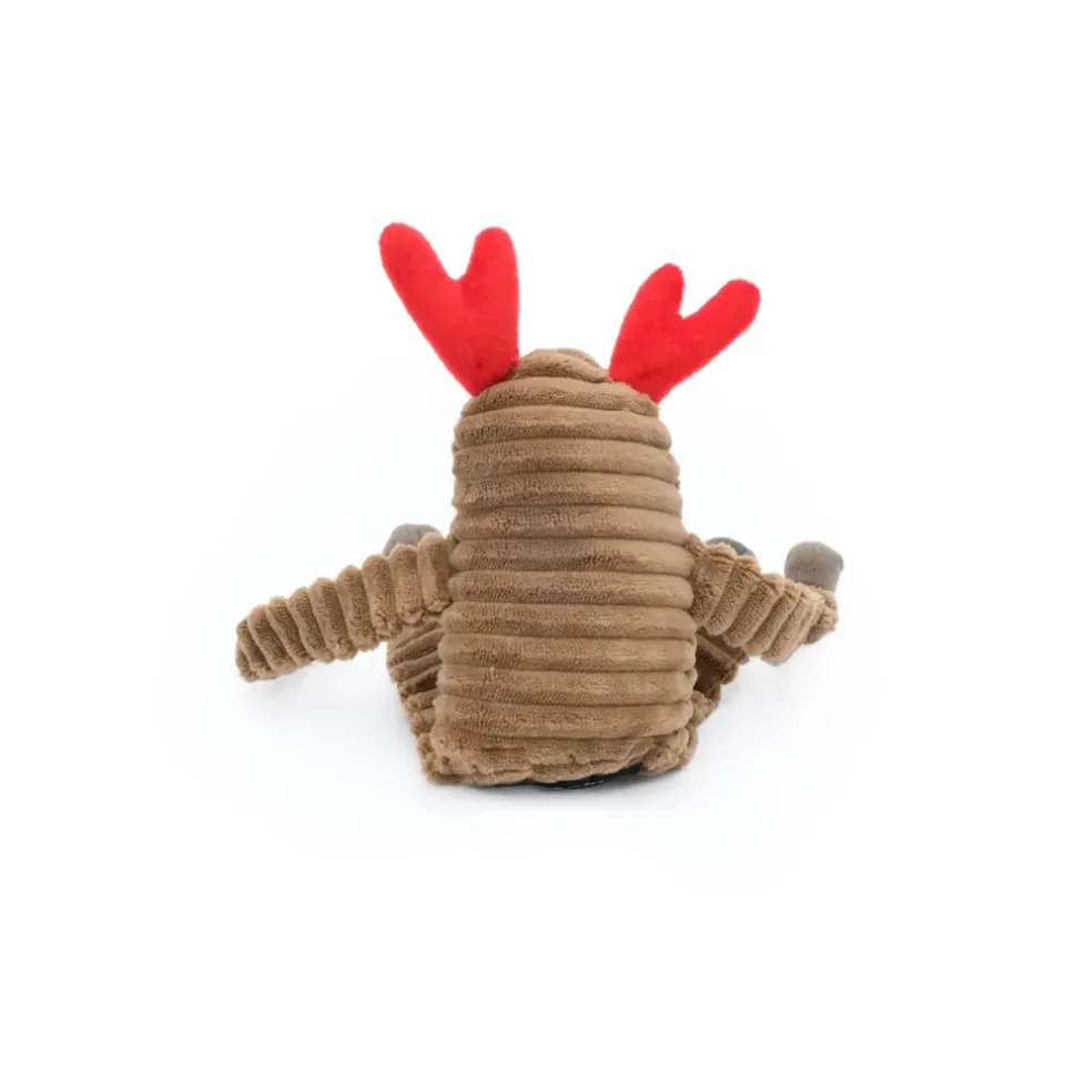 ZippyPaws Holiday Crinkle Dog Toy, Reindeer