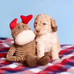 ZippyPaws Holiday Crinkle Dog Toy, Reindeer