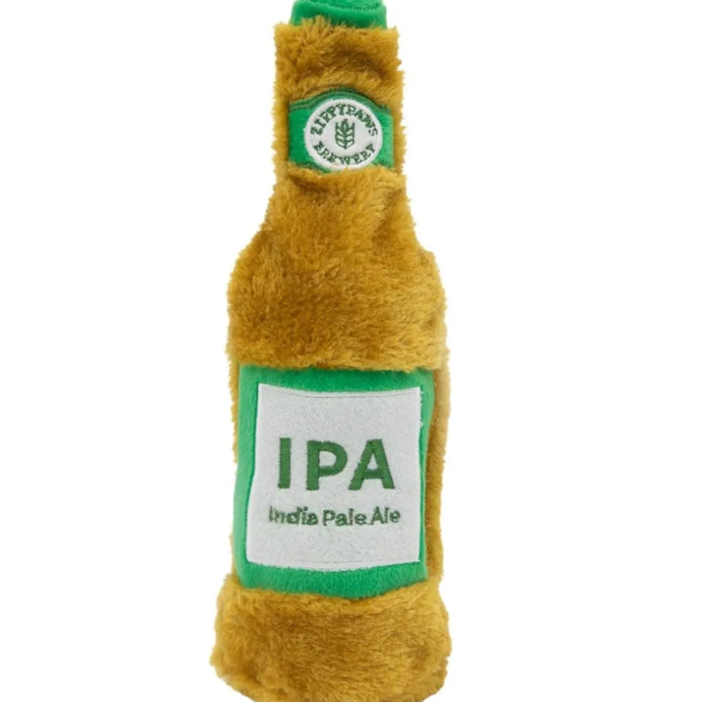 ZippyPaws Ipa Happy Hour Crusherz Plush Dog Toy, Medium