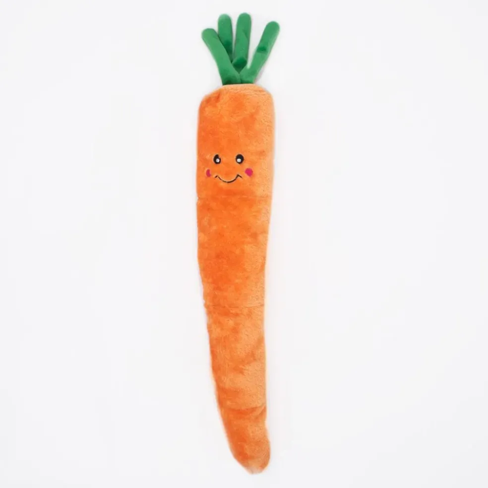 ZippyPaws Jigglerz Carrot Plush Dog Toy