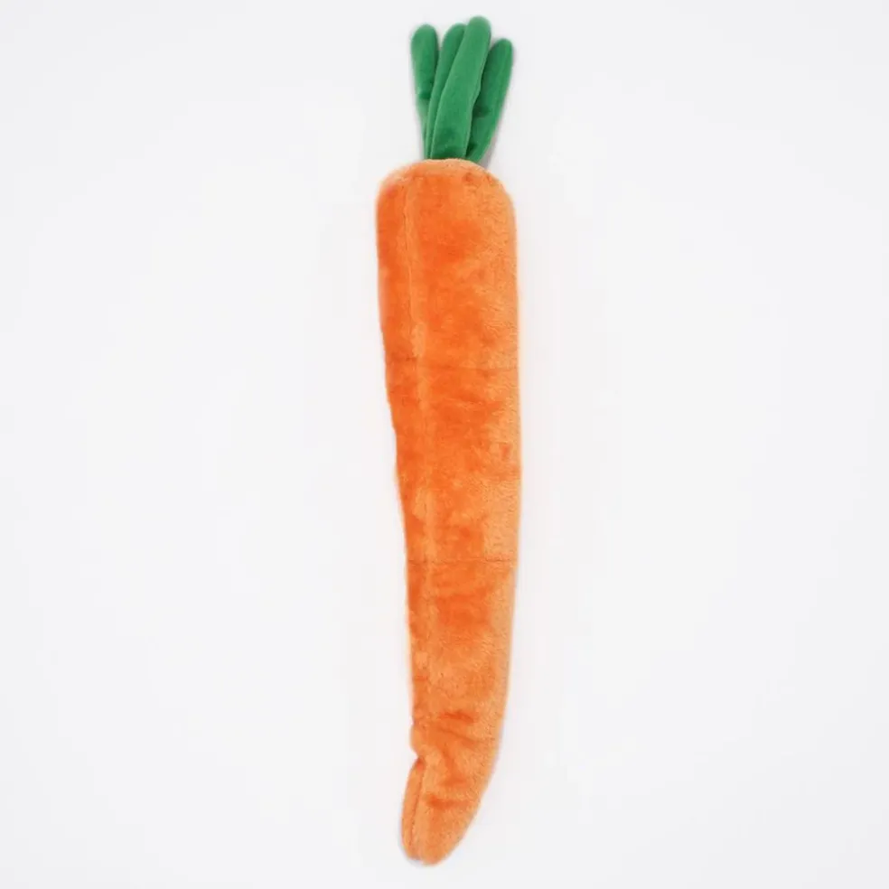 ZippyPaws Jigglerz Carrot Plush Dog Toy