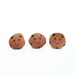 Zippy Paws Miniz Cookies Stuffed Squeaker Interactive Toy for Dogs (Extra Small 3 pack)