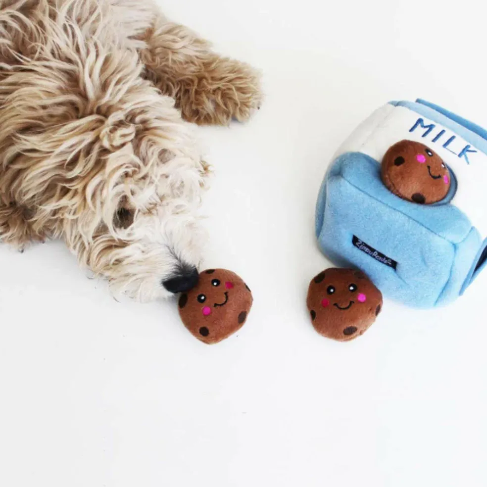 Zippy Paws Miniz Cookies Stuffed Squeaker Interactive Toy for Dogs (Extra Small 3 pack)