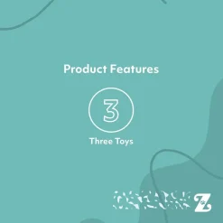 Zippy Paws Miniz Donutz Refills for Hide and Seek Plush Toy for Dogs (Extra Small 3 pack)