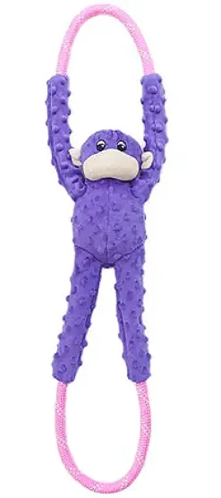 Zippy Paws Monkey RopeTugz Durable Rope Squeaky Chew Toy for Dogs
