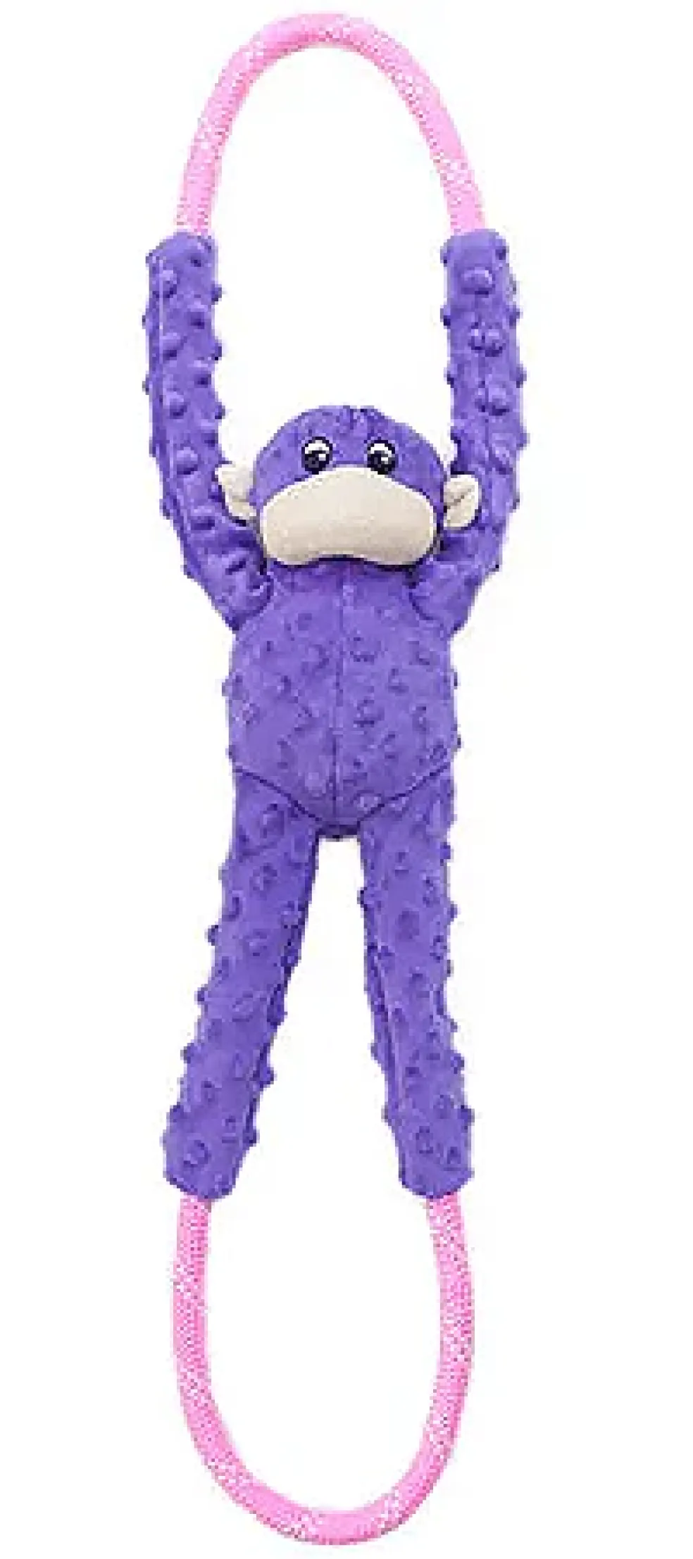 Zippy Paws Monkey RopeTugz Durable Rope Squeaky Chew Toy for Dogs