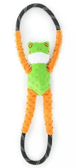 Zippy Paws Monkey RopeTugz Durable Rope Squeaky Chew Toy for Dogs