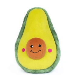 Zippy Paws NomNomz Avocado Soft Plush Squeaker Toy for Dogs