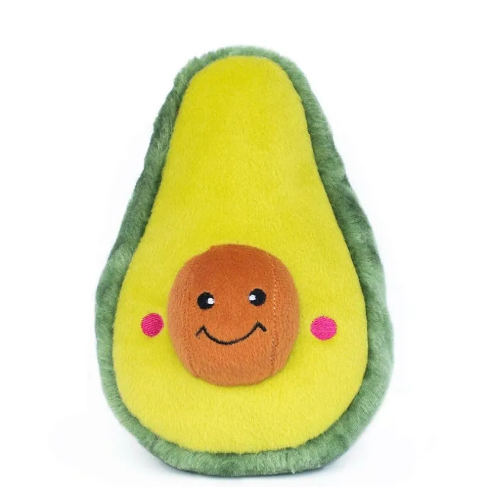 Zippy Paws NomNomz Avocado Soft Plush Squeaker Toy for Dogs