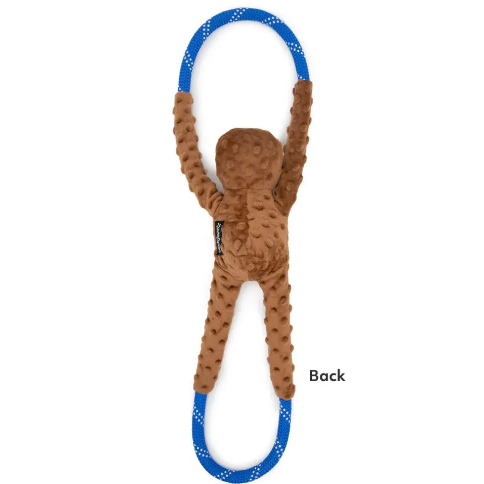 Zippy Paws RopeTugz Sloth Squeaky Plush Toy for Dogs (Large)