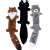 ZippyPaws Skinny Peltz Weasel, Skunk & Wolf Plush Dog Toy, Large, 3-pack