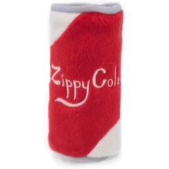 Zippy Paws Squeakie Can Zippy Cola Squeaky Plush Toy for Dogs Small