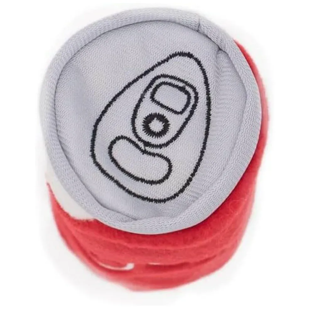 Zippy Paws Squeakie Can Zippy Cola Squeaky Plush Toy for Dogs Small